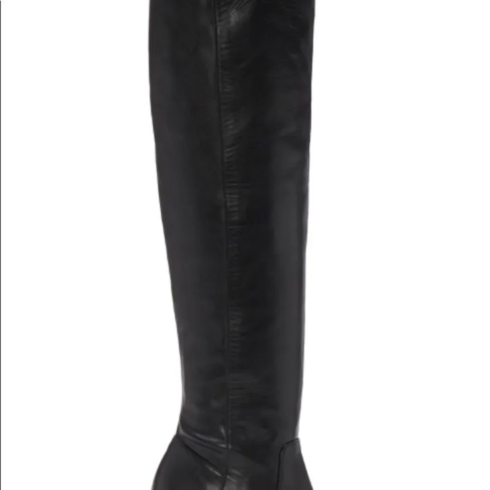 NWT VINCE CAMUTO DEMERRI OVER THE KNEE BLACK BOOTS SEXY LEATHER POINTED … - Picture 5 of 12